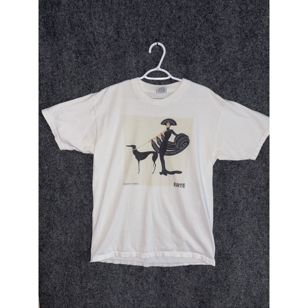 VTG Symphony in Black ERTE T Shirt  Art L